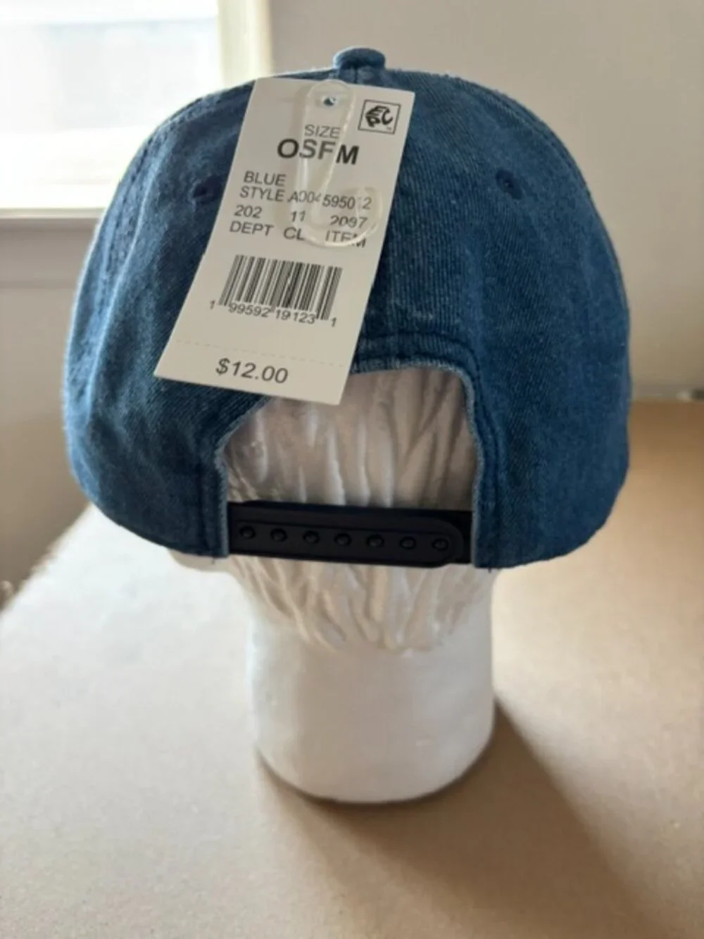 Denim/Jeans Blue Crab/Zodiac Cancer Adjustable Hat Baseball Cap Unisex NEW w/tag